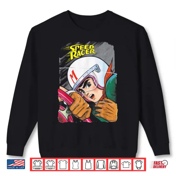 Sweatshirt US Speed Racer Logo Close 01 Black Shirt