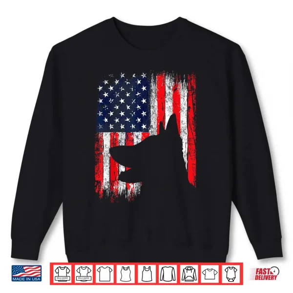 Sweatshirt USA American Flag German Shepherd Patriotic Dog Lover Shirt