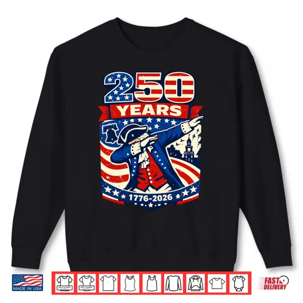 Sweatshirt USA Anniversary Dabbing Uncle Sam 250th America 4th July Performance Shirt