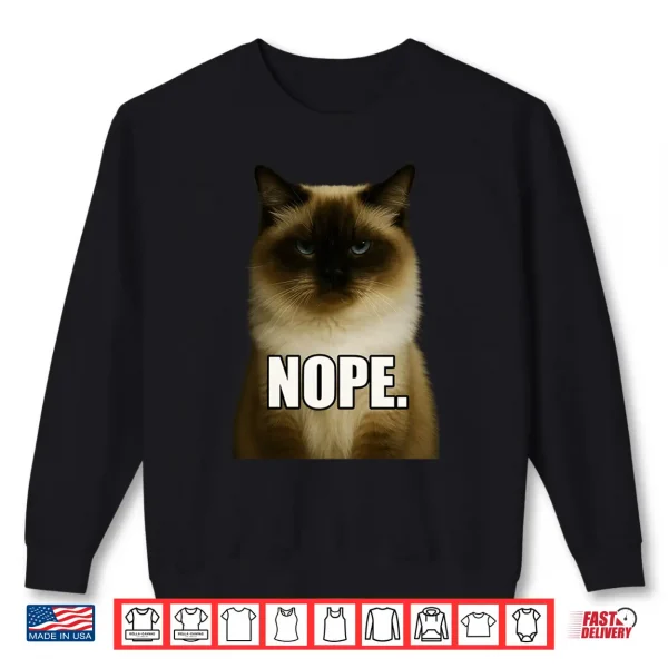 Sweatshirt Ugly Ragdoll Cat Meme Grumpy Face Mood Disgusted Shirt