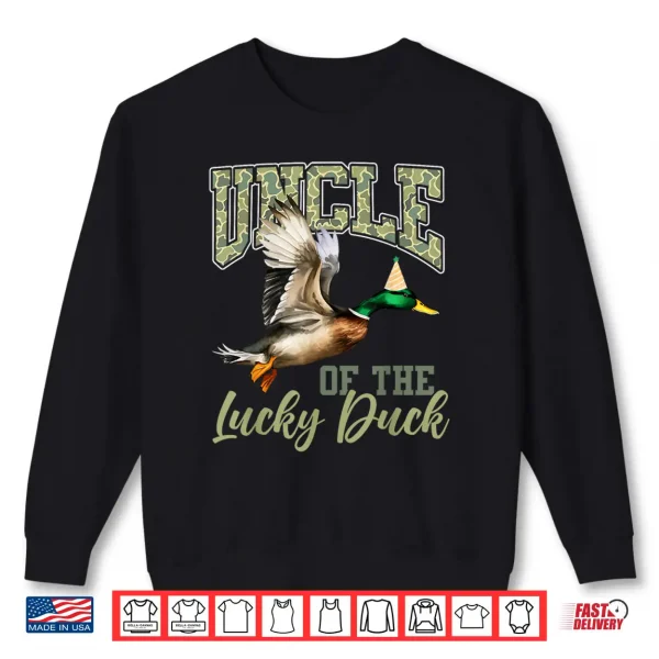 Sweatshirt Uncle of The Lucky Duck 1st Bday Hunting Shirt