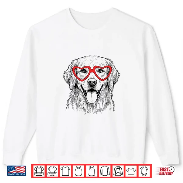 Sweatshirt Valentines Golden Retriever Cute Funny Dog Shirt