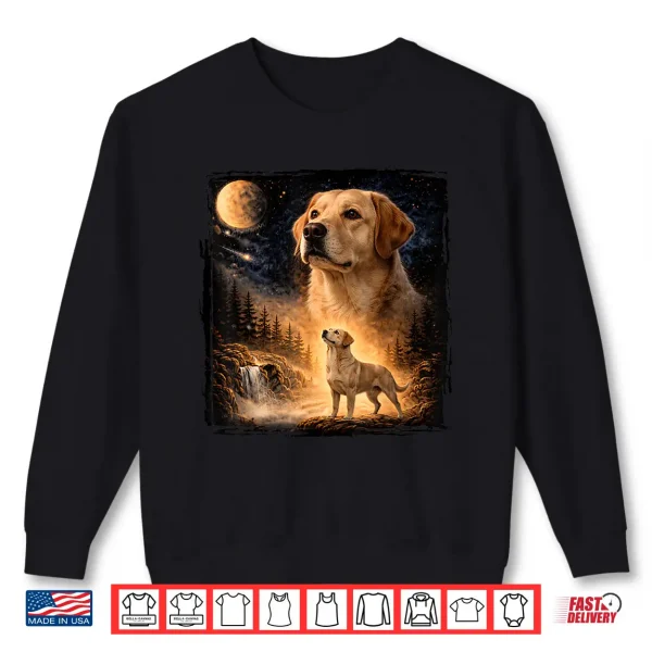 Sweatshirt Vintage 90s Labrador Retriever Howling at The Moon Retriever Shirt