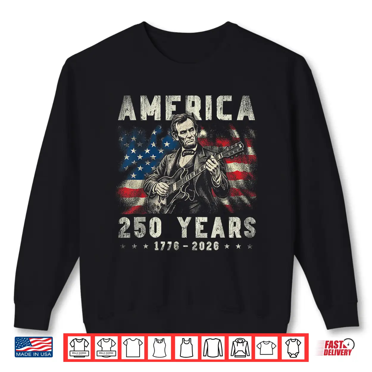Vintage Abraham Lincoln Abe Lincoln Playing Guitar 250 Years Shirt Vintage Abraham Lincoln Abe Lincoln Playing Guitar 250 Years Shirt