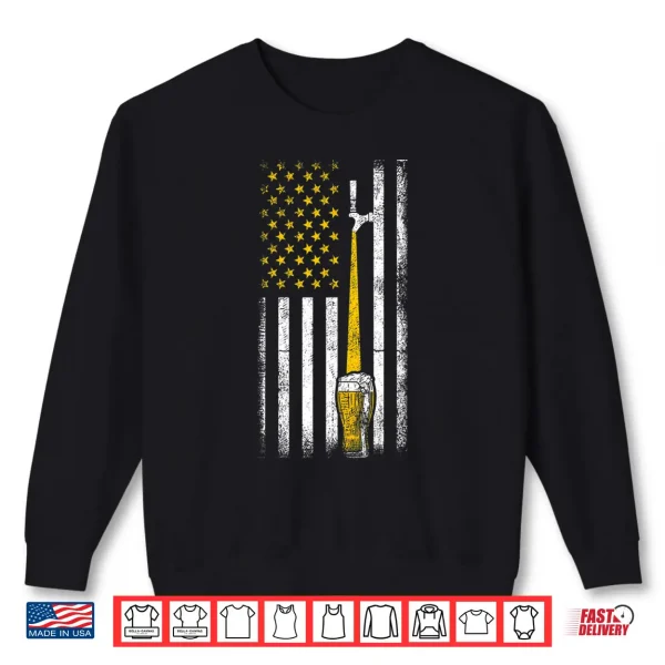 Vintage American Flag Craft Beer Tap Shirt 2 Sweatshirt Vintage American Flag Craft Beer Tap Shirt