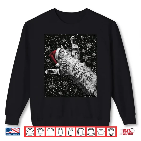 Sweatshirt Vintage Christmas Maine Coon Cat Shirt