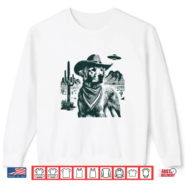 Sweatshirt Vintage Golden Retriever UFO Shirt