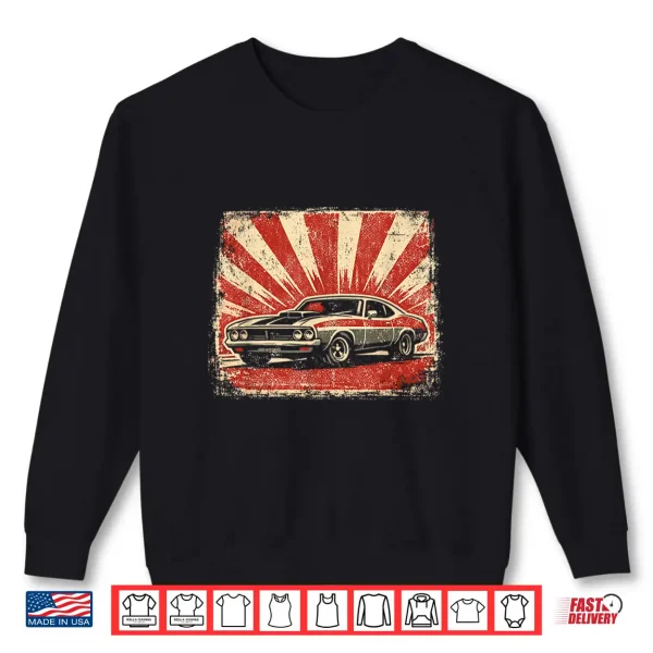 Sweatshirt Vintage Muscle Car Distressed Shirt