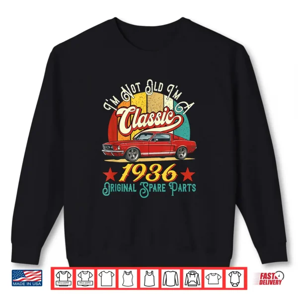 Sweatshirt Vintage Original Spare Parts Classic 1936 Statement Shirt