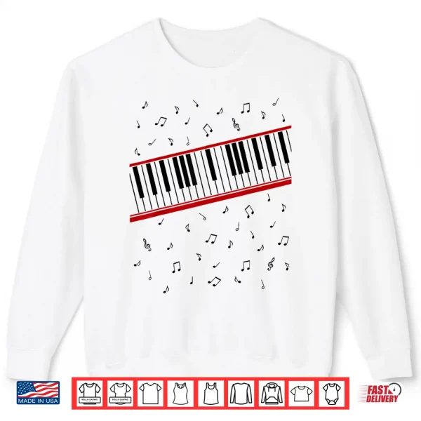 Sweatshirt Vintage Retro 1980s Piano Beat It Music Lover Cosplay Shirt