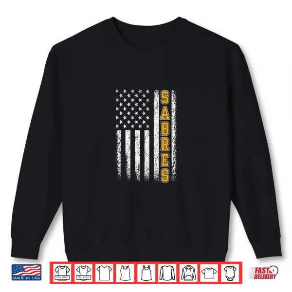 Sweatshirt Vintage Sabres USA Flag Classic Gifts for Men Women Kids Shirt