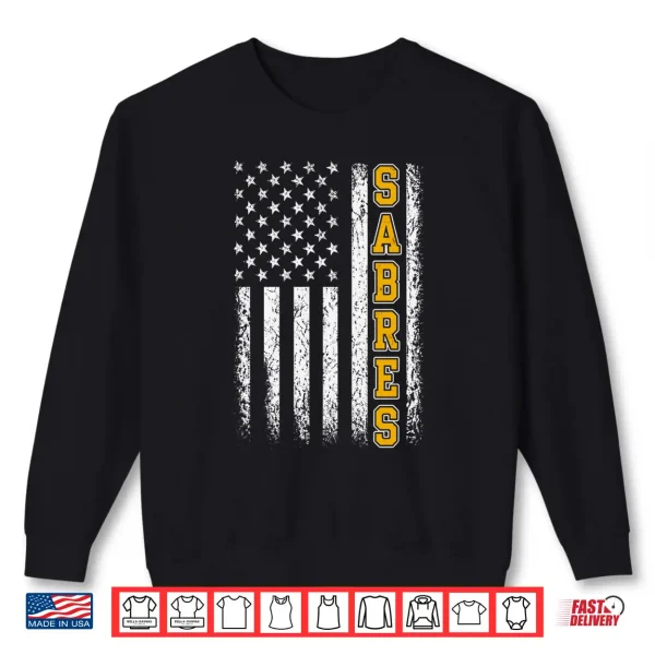 Sweatshirt Vintage Sabres USA Flag Shirt