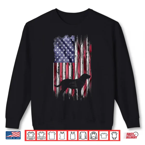 Sweatshirt Vintage USA Flag Love Labrador Retriever Dog Lab Silhouette Shirt