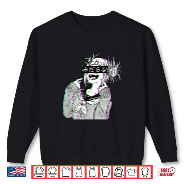 Sweatshirt Waifu Anime Neko Vaporwave Glitch Manga Girl Shirt