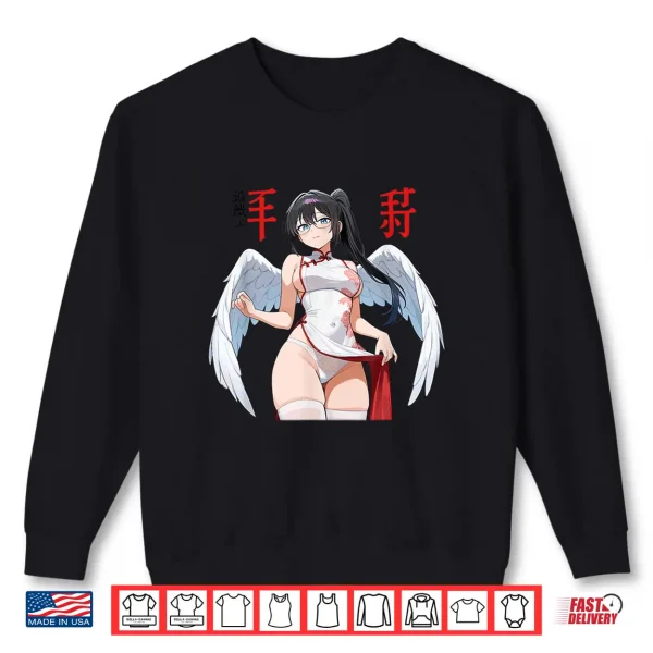 Sweatshirt Waifu Sexy Anime Girl Angel Devil Wings Japanese Art Shirt