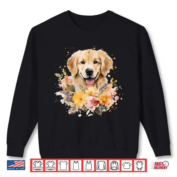 Sweatshirt Watercolor Golden Retriever Shirt