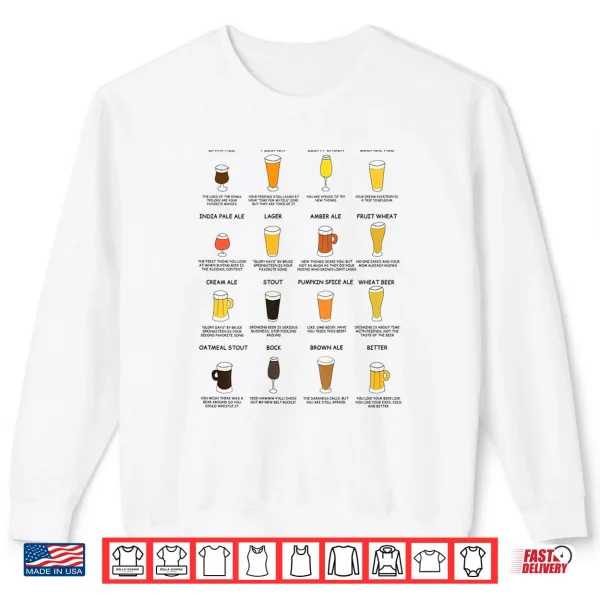 Sweatshirt What Your Beer Says About You Beer Styles Shirt
