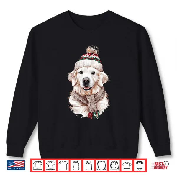 Sweatshirt White English Cream Golden Retriever Mom Dog Puppy Christmas Shirt