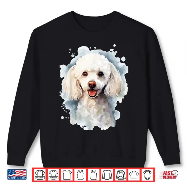 Sweatshirt White Poodle Lovers Design Pop Art White Poodle Shirt