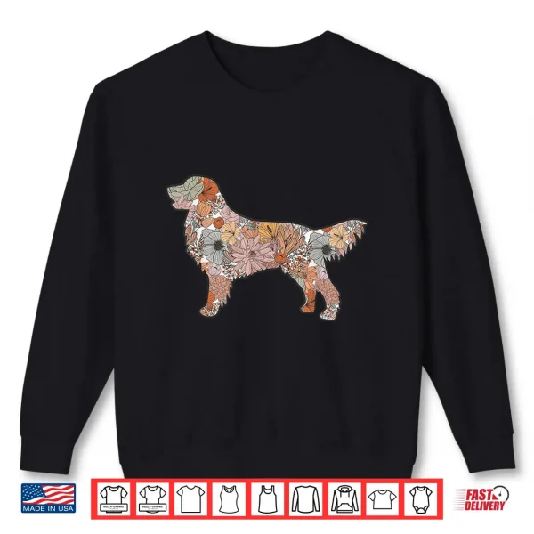 Sweatshirt Wildflower Golden Retriever Cute Mothers Day Golden Mom Shirt