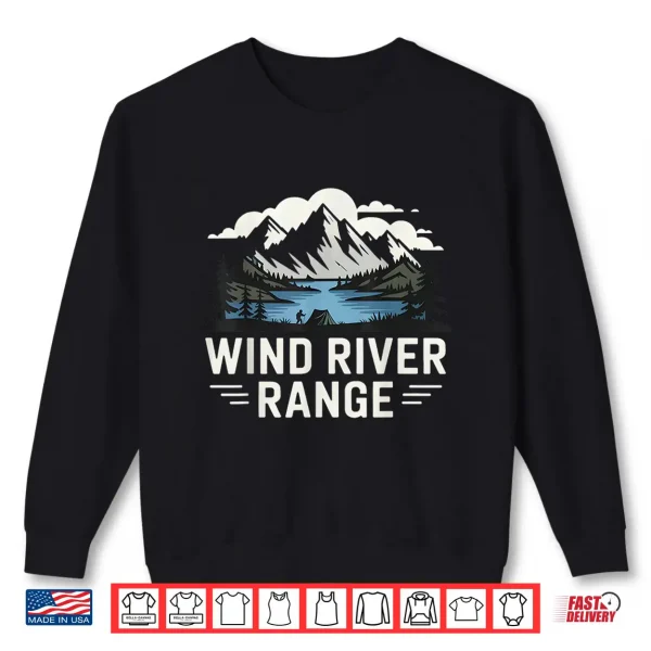 Wind Rivers Range Hiking Camping Climbing Wilderness Trails Shirt 2 Sweatshirt Wind Rivers Range Hiking Camping Climbing Wilderness Trails Shirt