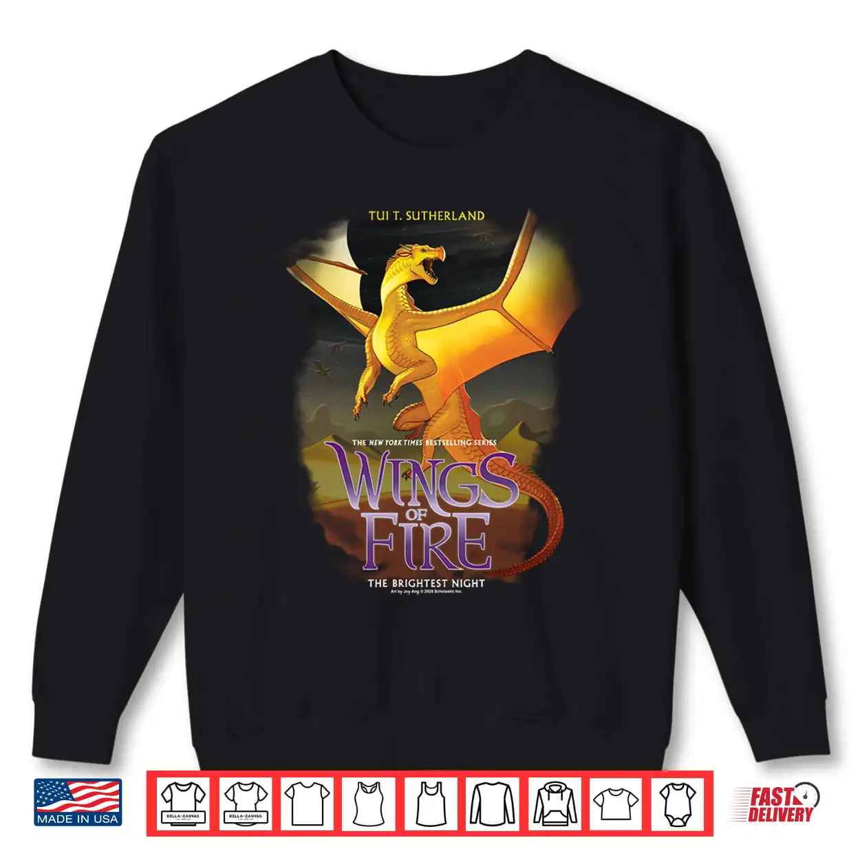 Wings Of Fire The Brightest Night Cover Performance Shirt Wings Of Fire The Brightest Night Cover Performance Shirt
