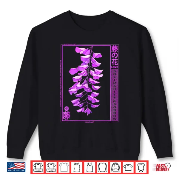 Sweatshirt Wisteria anime flower in japan soft grunge anime aesthetic Shirt