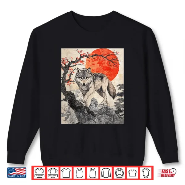 Sweatshirt Wolf Wolves Japan Japanese Funny Anime Graphic Shirt