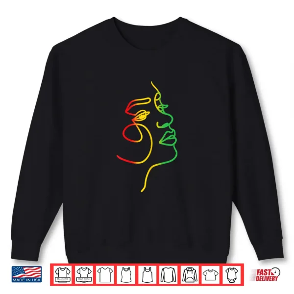Sweatshirt Womens Face Abstract Juneteenth Art Back History Women African Shirt