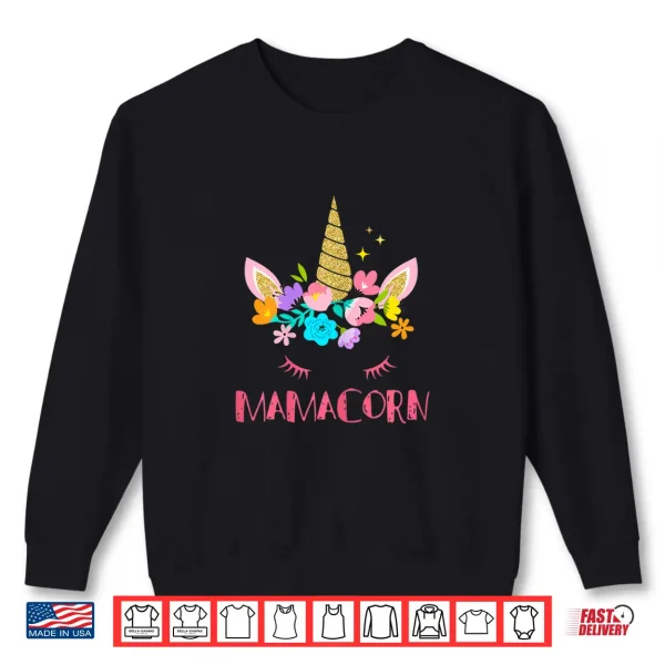 Sweatshirt Womens Funny Mamacorn Unicorn Costume Mom Mothers Day Shirt