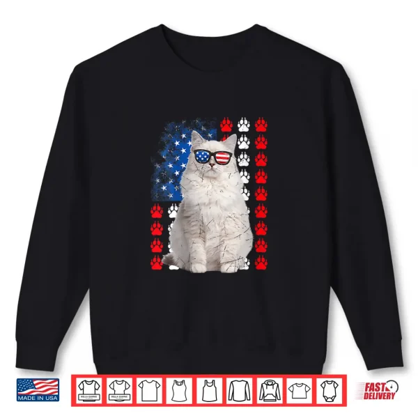 Womens Funny Ragdoll Cat Paws Usa Flag Indepedence Day 4Th Of July Shirt 2 Sweatshirt Womens Funny Ragdoll Cat Paws USA Flag Indepedence Day 4th Of July Shirt