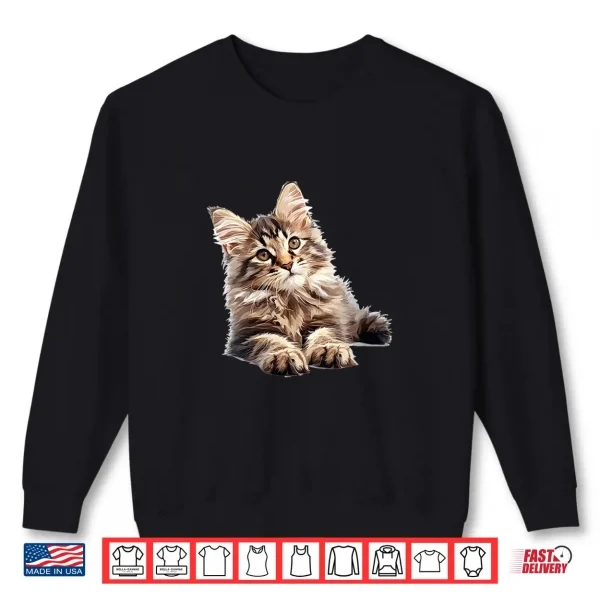 Sweatshirt Womens Maine Coon Cats Kitten Maine Coon Cat Shirt