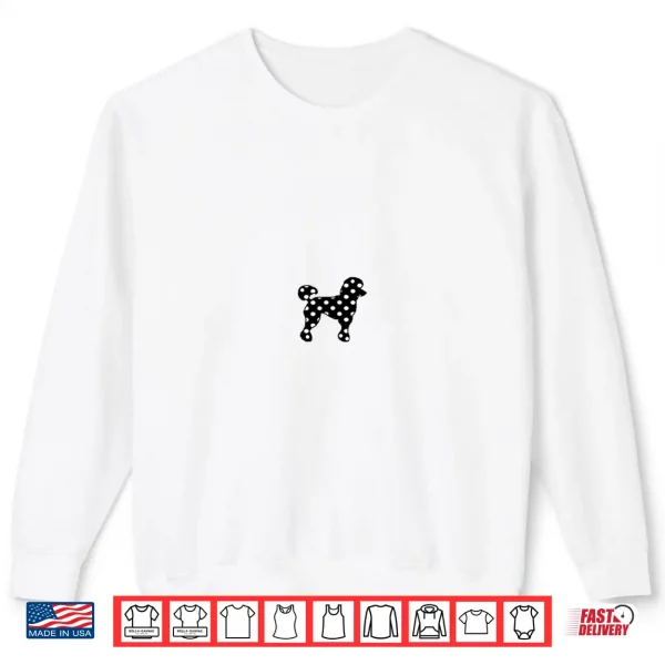 Sweatshirt Womens Sock Hop Cutie 50s Costume Black Polka Dot Poodle Shirt
