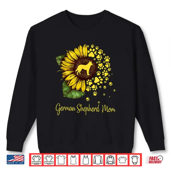 Sweatshirt Womens Sunflower German Shepherd Mom Dog Lover Gift Shirt