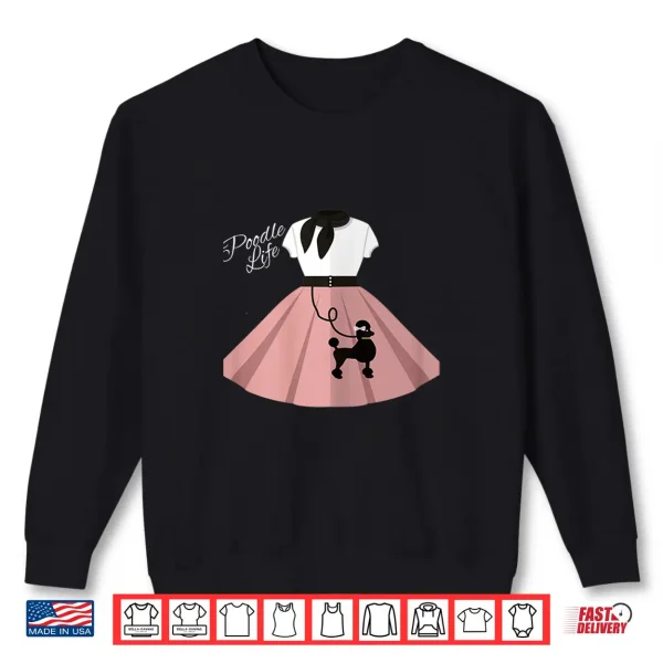 Sweatshirt Womens Women Poodle Skirt Costume Shirt Halloween Party Outfit Top