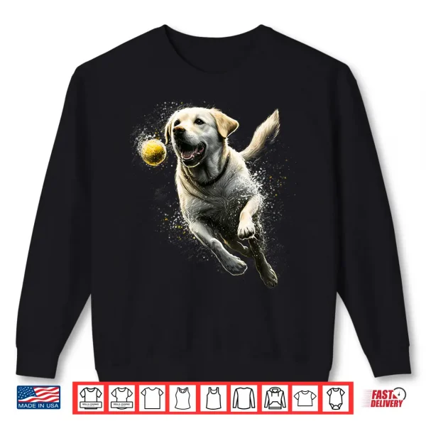 Sweatshirt Yellow Labrador Retriever Chasing A Ball Labrador Retriever Shirt