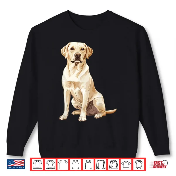 Sweatshirt Yellow Labrador Retriever Professional Minimalist Modern Graphic Shirt