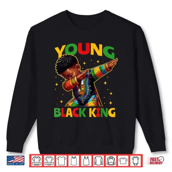 Sweatshirt Young Black King African Pride Black History Month Boys Shirt