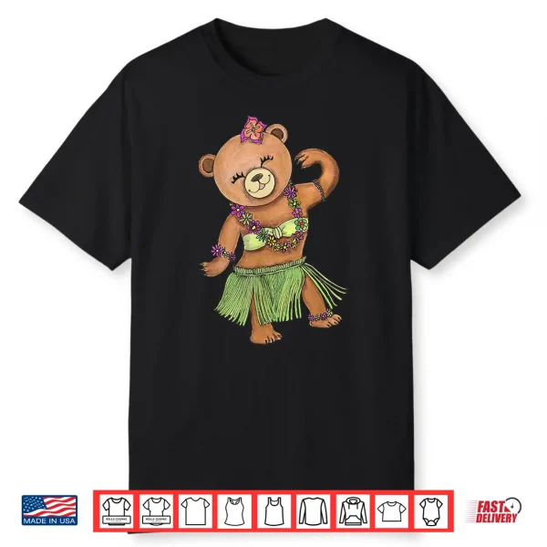 Teddy Bear Hula Girl Shirt