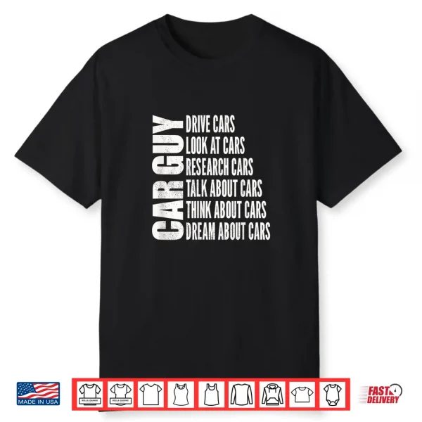 Things I Do In My Spare Time Car Enthusiast Funny Car Guy Shirt