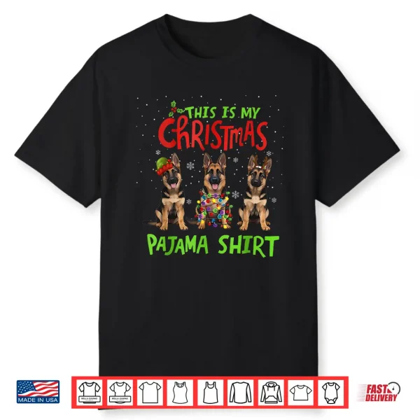 This Is My Christmas Pajama Shirt German Shepherd Dog Xmas Shirt