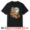 Three Poodle Moon   3 Curly Canines Howling Weird Funny Meme Shirt