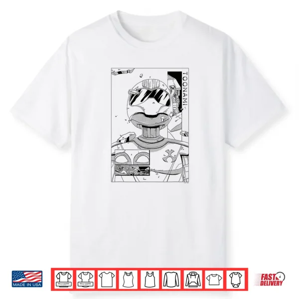 Toonami T.O.M. Manga Sketch Boxed Portrait Shirt