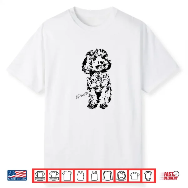 Toy Poodle Cute Dog Lover Gift For Adult Kids Black Shirt