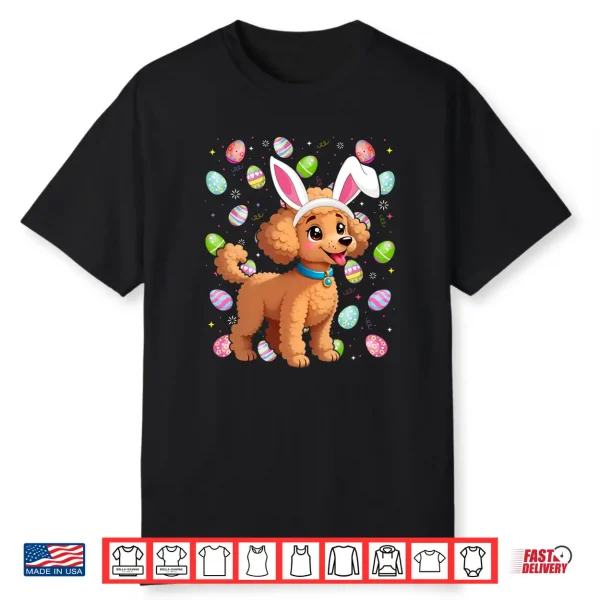 Toy Poodle Dog Easter Egg Hunt Bunny Ear Toy Poodle Easter Shirt