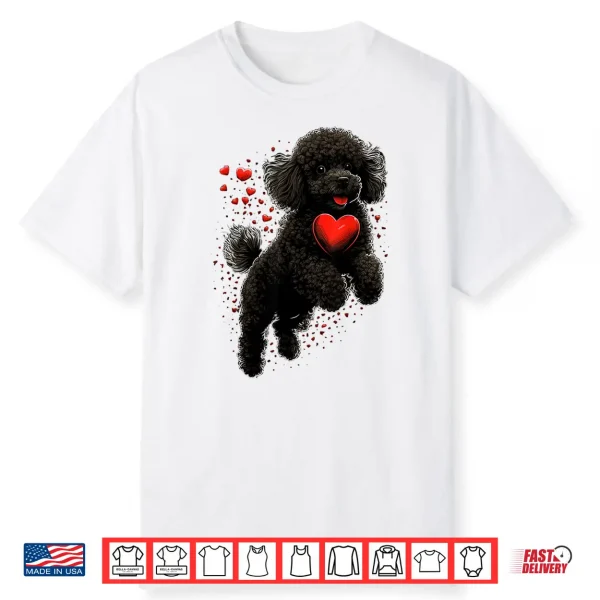 Toy Poodle Love Heart For Valentines Day On Poodle Lover Shirt