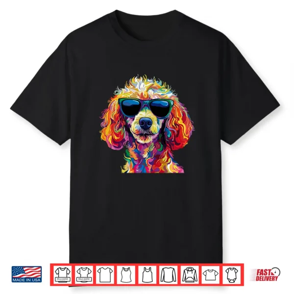 Toy Poodle Lover Wearing Sunglasses Pop Art Funny Toy Poodle Shirt