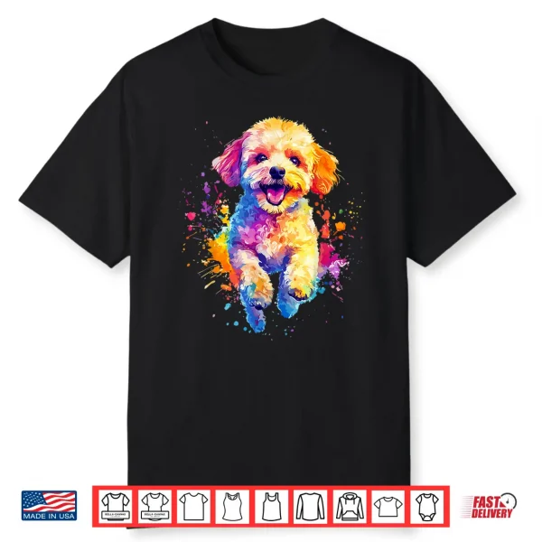 Toy Poodle Lovers Colorful Splash Art Toy Poodle Shirt