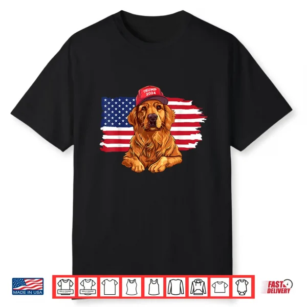 Trump 2024 Dog Dogs Golden Retriever Donald Trump 2024 Shirt