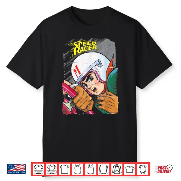 Us Speed Racer Logo Close 01 Black Shirt